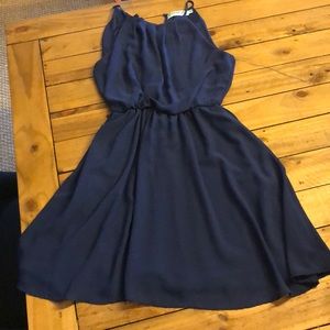 Navy Blue Fit + Flare Dress
